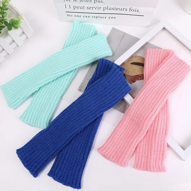 Long Fingerless Gloves Women Mitten Winter Arm Warmer