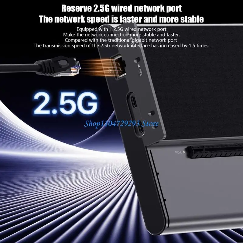 Y2GD Metal Mixture Streak 5 Dock, 이중 140W DOG 충전 및 데스크탑 스테이지 GPU 계약 강조