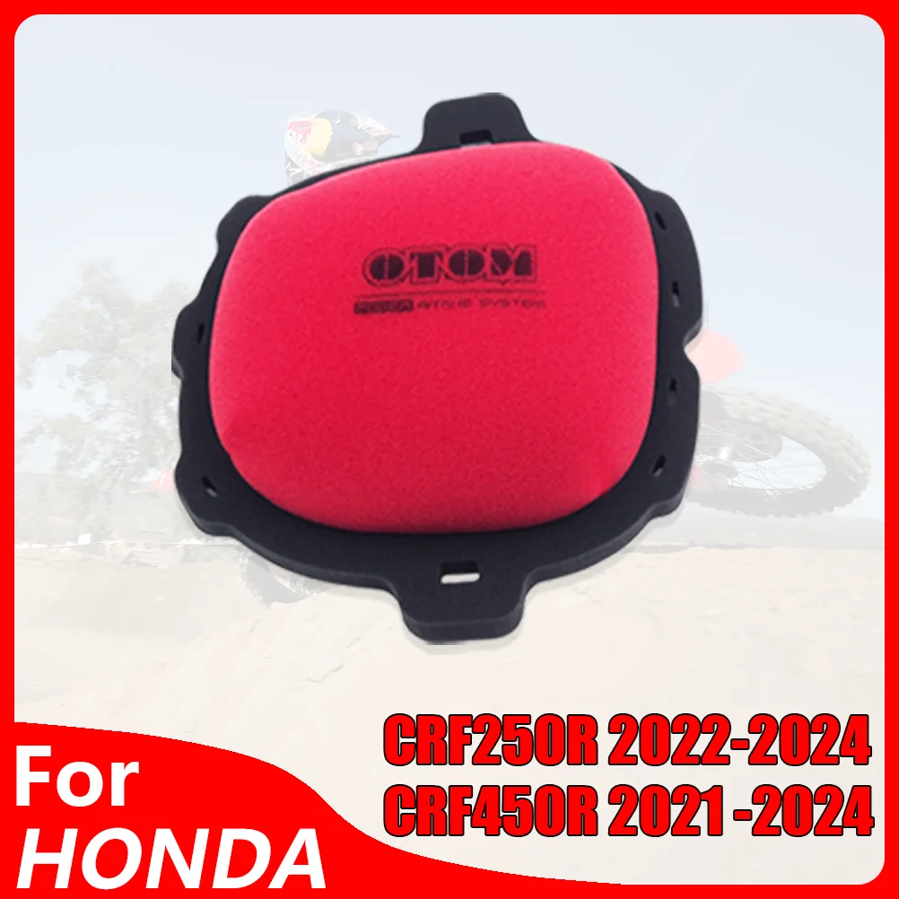 Air Filter Motorcycle Air Filter Air Filter Cleaner OTOM For HONDA CRF250R CRF250RX CRF450RX CRF450RWE Bikes Sponge Element Dual Foam Layer