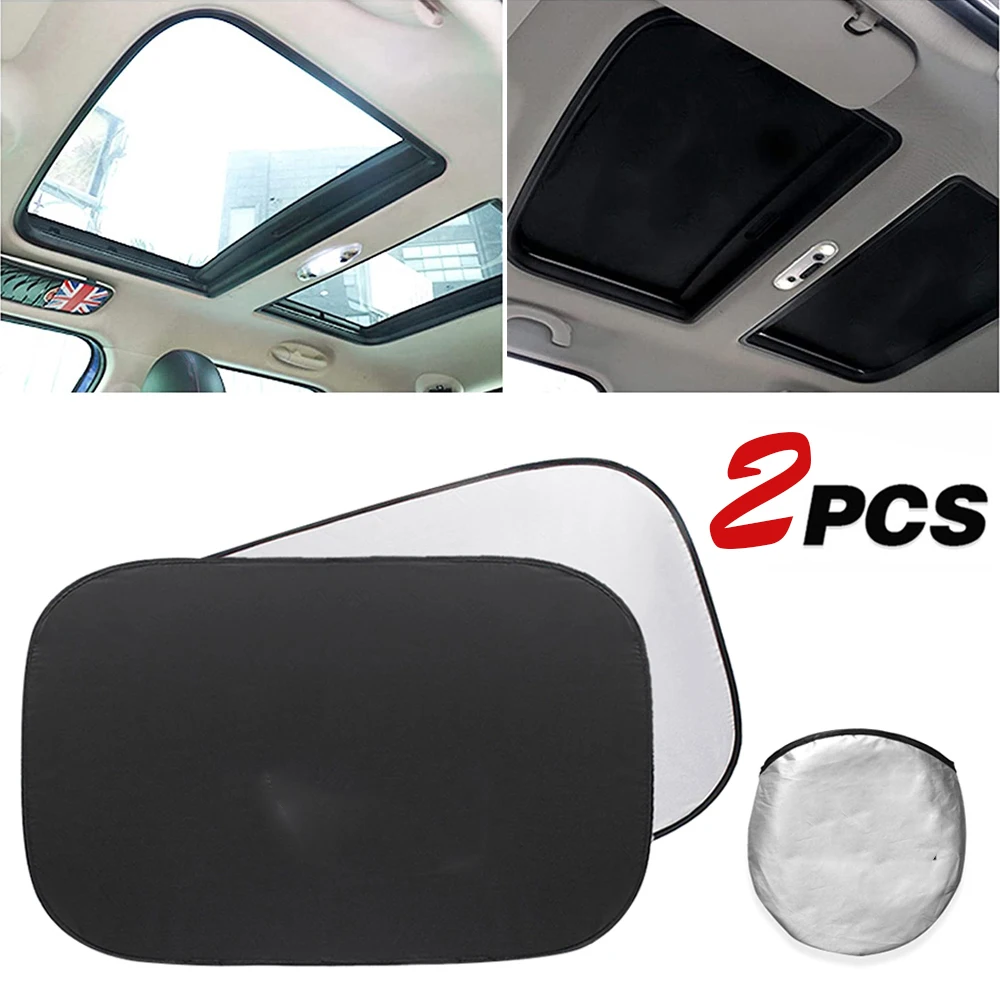 2X Per Bmw Mini Cooper Clubman Countryman Car Roof Parasole Anteriore Posteriore Tetto Apribile Lucernario Tenda Ombreggiatura Rete Parasole Visiera