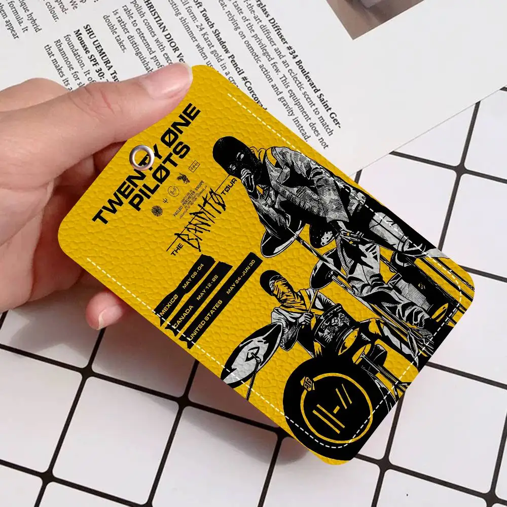 T-Twenty O-One P-Pilots 사무용품 남녀 신용카드 열쇠고리 학생증 ID 카드 홀더 자격증 홀더 카드