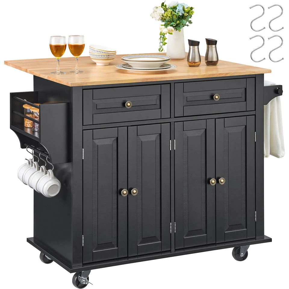 Premium Mobile Kitchen Island Cart with Storage