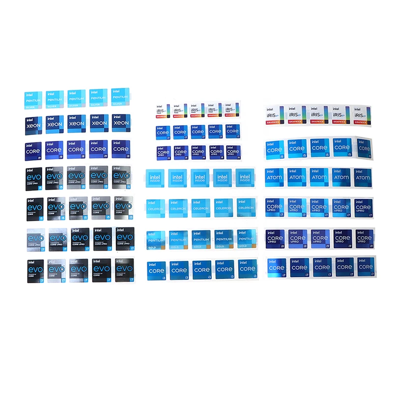 Étiquette autocollante Celeron Intel Core I3/I5/I7 (4e génération), choix de couleurs, 5 pièces, 100%, 2022  21