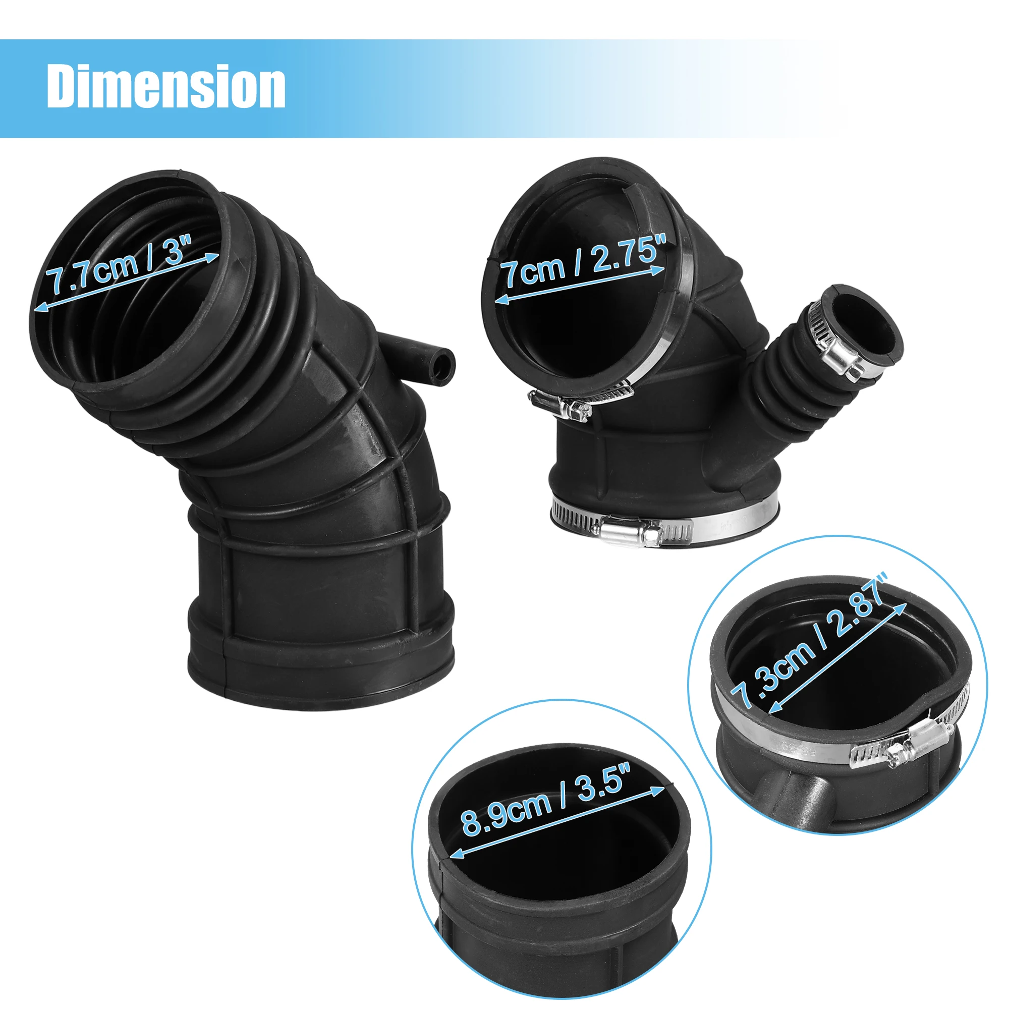UXCELL Car Air Intake Hose Tube for BMW 330Ci 2001-2006 for BMW 330Xi 2001-2005 Z3 L6 3.0L 2001-2002 13541438759