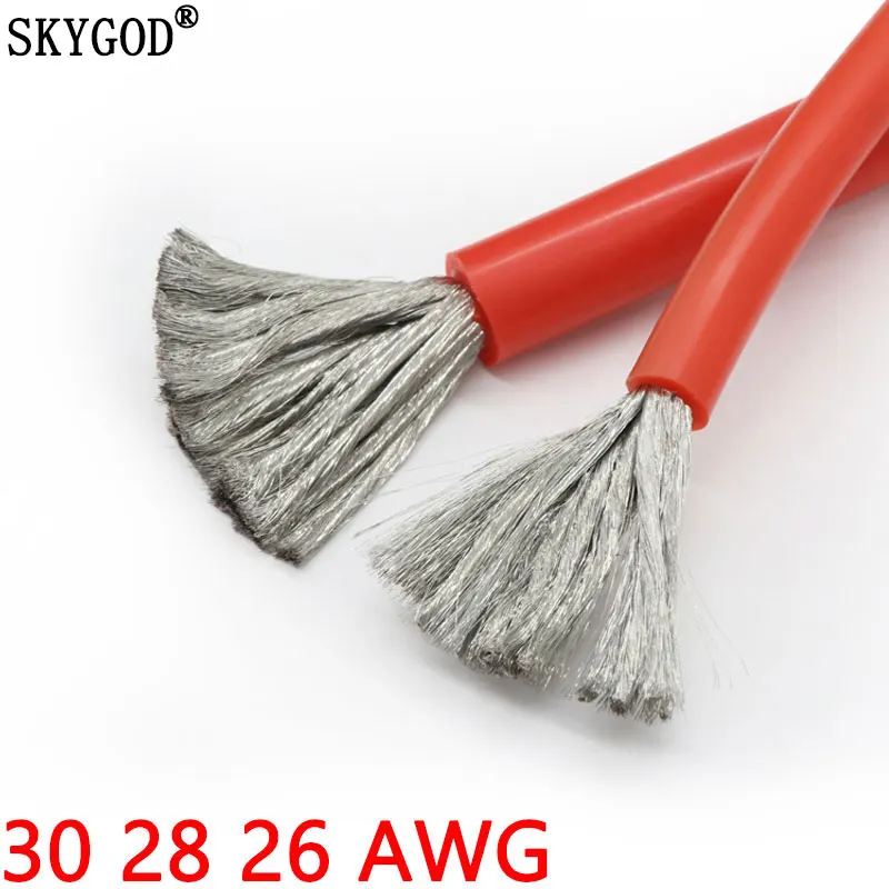 2 м/5 м термостойкий кабель из мягкого силикона 30AWG 28WAG 26AWG гибкий