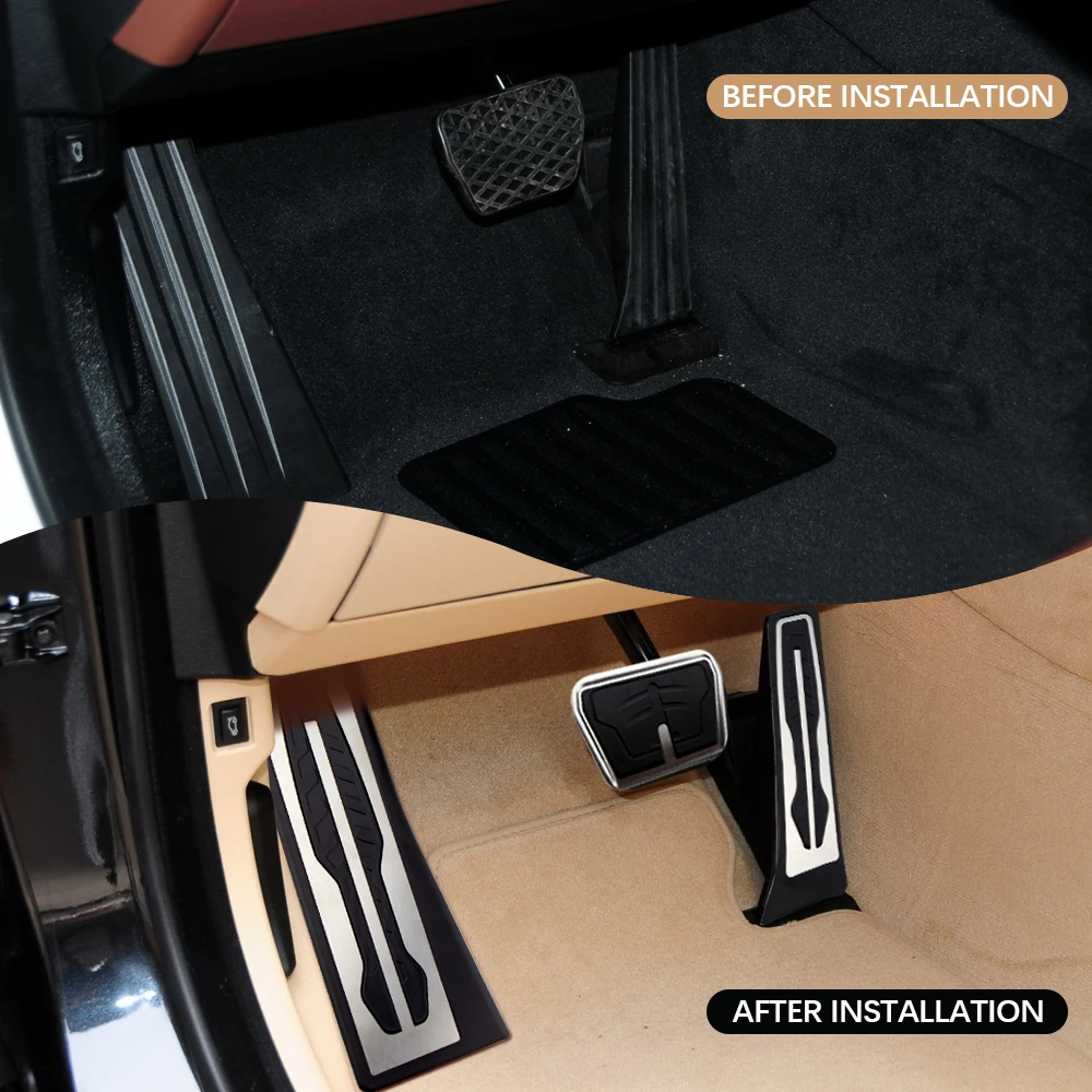 Car Pedal Cover Gas Brake Rest Pedals Pad Accessories For BMW 5 Series F10 F11 523i 528i 530i 535i 550i 2011