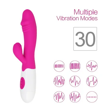 G-Spot Rabbit Dildo Vibrator For Women 30 Speeds Vibrating Sex Toys Clitoris Massage Vagina G-Spot Stimulator Female Masturbator 2