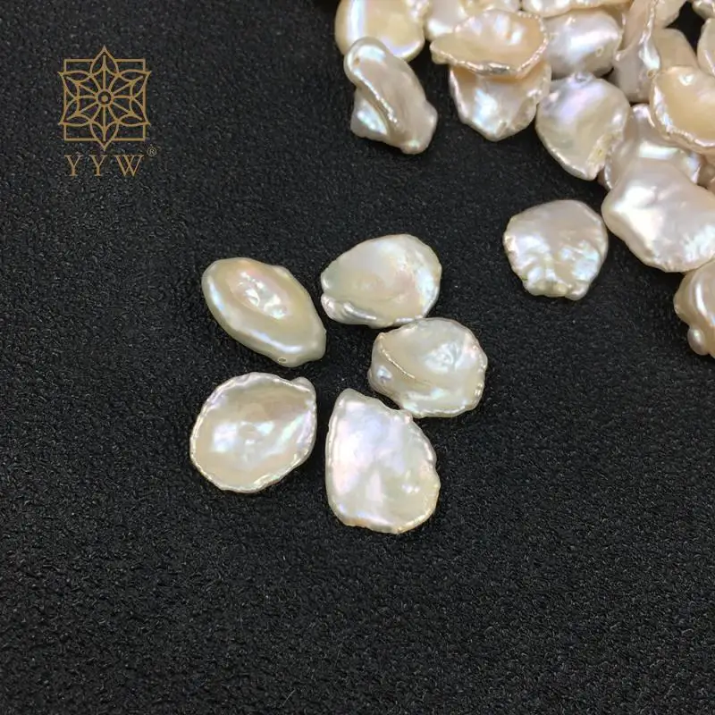 5pcs/Lot Cultured Baroque Freshwater Pearl Beads White 12-15mm No Hole Natural Stone For Jewelry Making Diy Necklace Bracelet