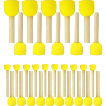 Round Sponge Paint Brush Set 1