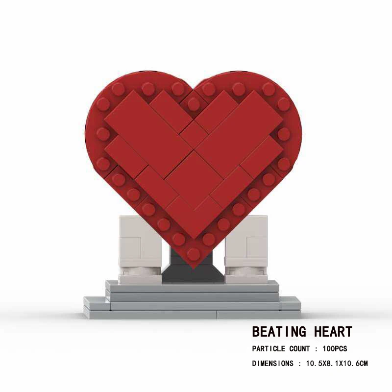 6개의 새로운 수동 크랭크 MOC 블록 소형 입자 조립 트랙 모델 데스크탑 장식품 축제 선물 스트레스 해소 장난감