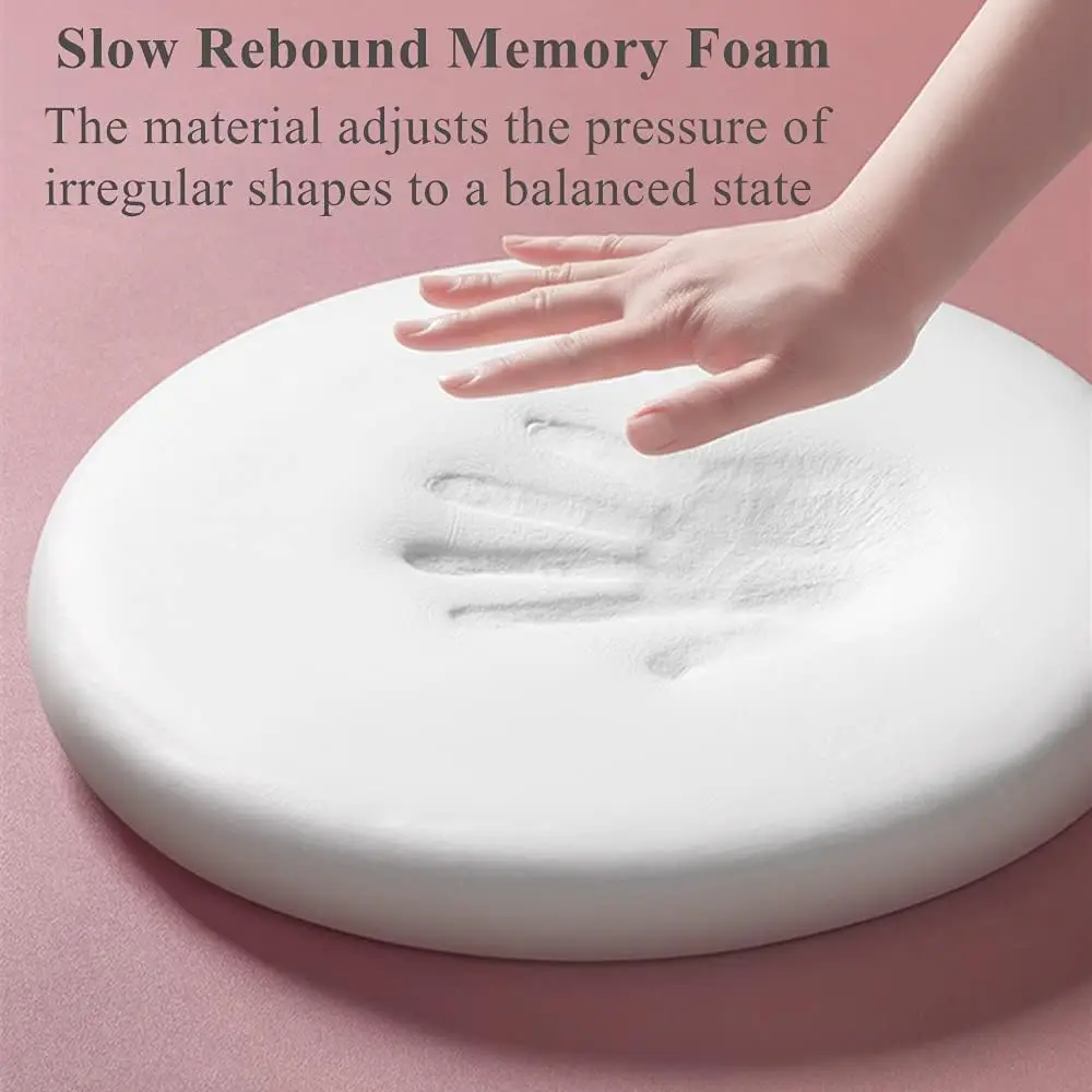 Memory Foam Seat Cushion Anti-Slip Soft Solid Round Floor Seat Futon Office Chair Pad Bar Seat Stool Cushions 30/35/40cm 3