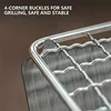 Portable Folding Barbecue Grill Heating Stoves Multifunction Camping BBQ Grill Rack Net Firewood Stove Stainless steel BBQ Grill 4