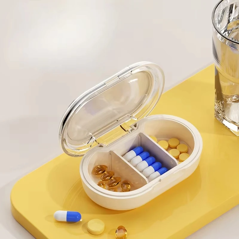 New 3 Compartments Travel Pill Organizer Moisture Proof Small Portable Pill Case Pill Dispenser for Pocket Purse Daily Medicine