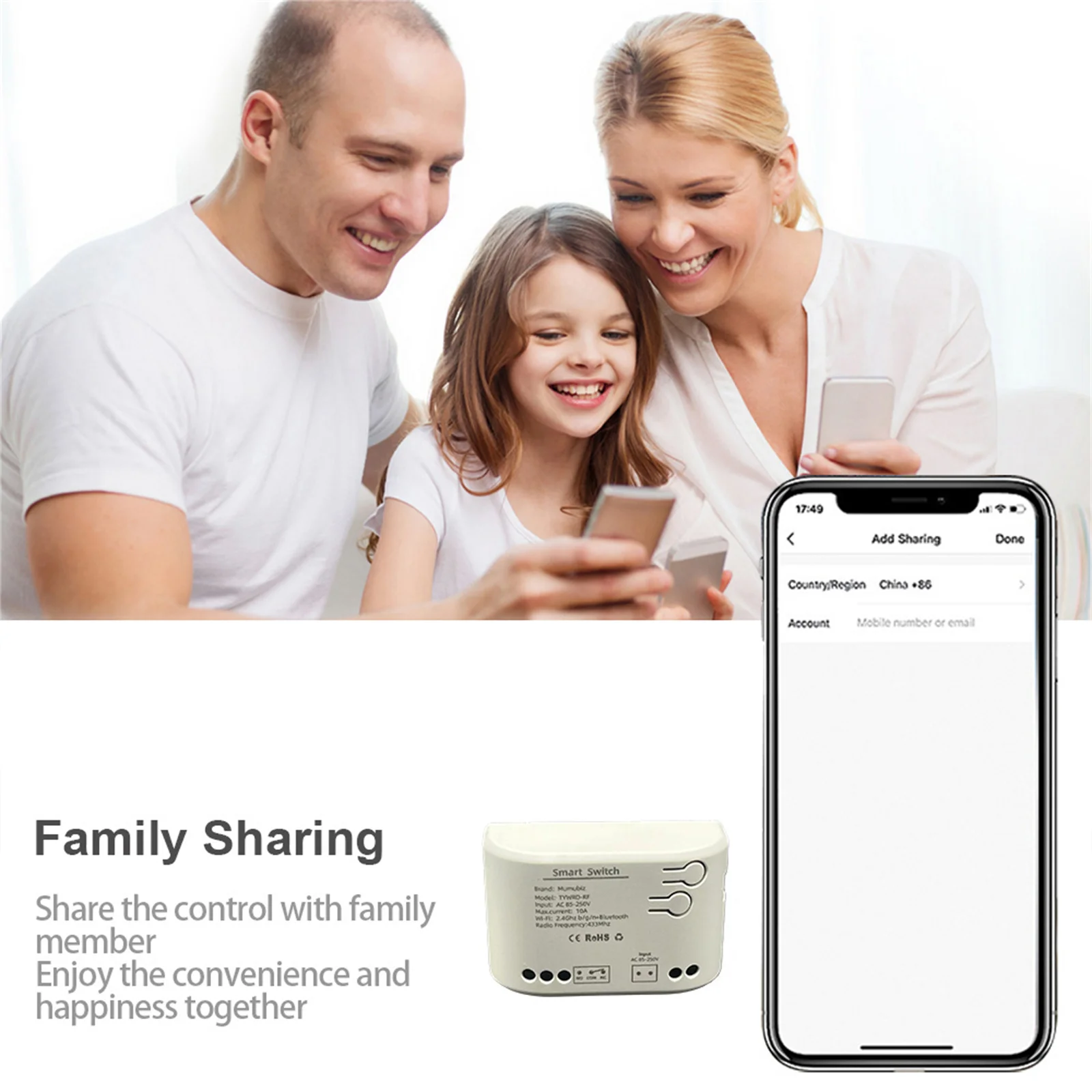 Tuya WiFi Smart Switch 220V Relay Dry Contact Remote Control Switch,Gate Opener,