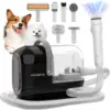 Dog Grooming Vacuum Kit, 7 Pet Grooming Tools, for Shedding Grooming at Home with Low Noise Electric Clipper and Brush 1