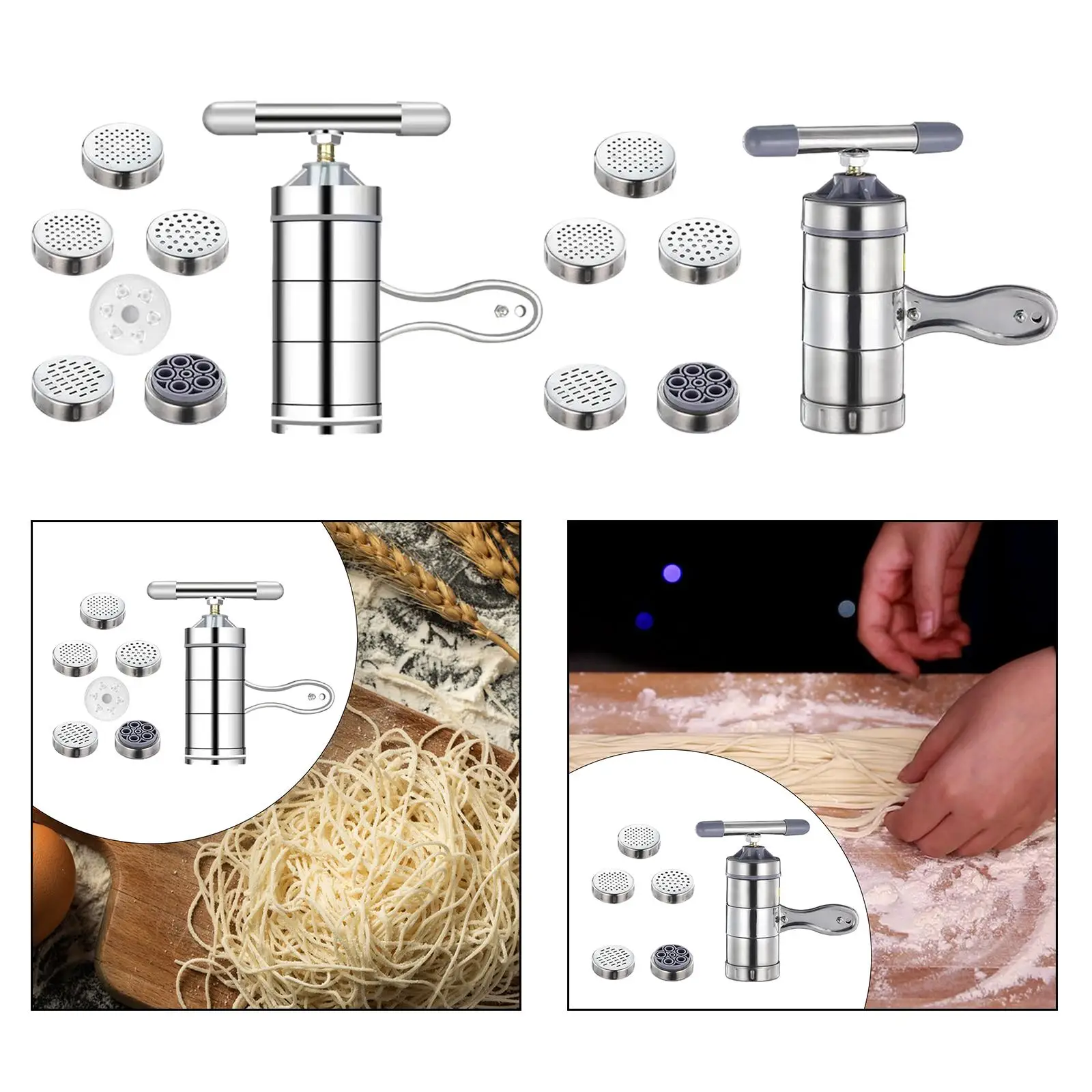 Pasta Maker Noodle Press Machine Pasta Maker Gadget Ramen Cordless with Heads Multifunctional Noodle Making Tool Noodle Maker