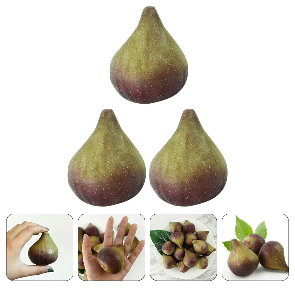 3 Pcs Artificial Fruits and Vegetables Decorations Simulated Fruits Toys Realistic Models Creative Lifelike Faux Plastic Simulation Film Props