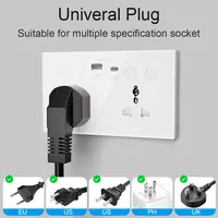 Tuya Smart Socket 2 AC Outlets + 1 Type-C + 1 USB WiFi Remote Control Timer Function Compatible with Smart Life App Black/White - Image 4