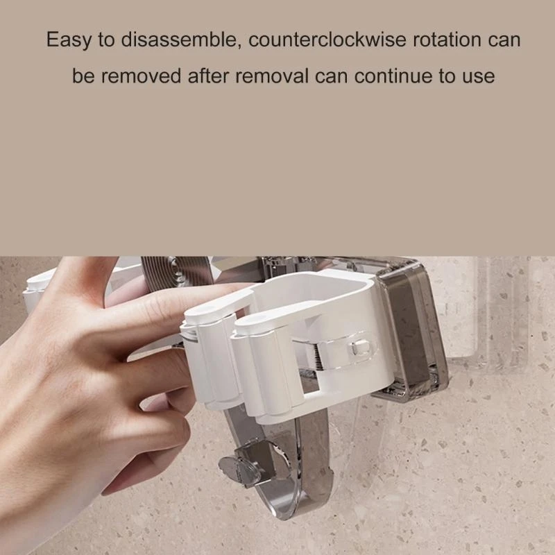 Suction Cup Broom and Mop Holder Hanger Hooks Space Saving for Home and Office Easy Wall Mount Installation