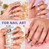 Mixed Acrylic Bowknot 3D Nail Art Decorations Flower Resin Charms Gold Beads Caviar Pearl Mixed Rhinestones Accessories Boxed 5
