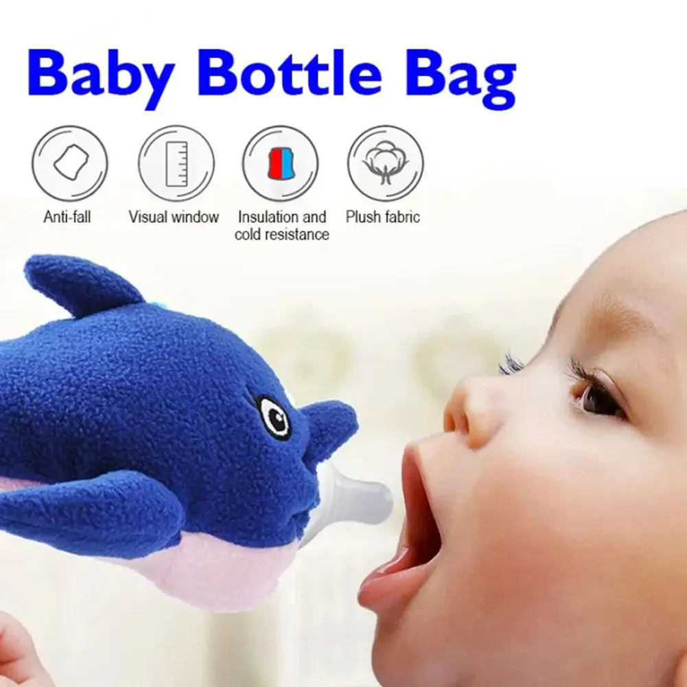Cute Plush Feeding Bottles Bag Milk Wate Bottle Pouch Cover Toy Baby Nursing Bottle Cover Soothing Device 4