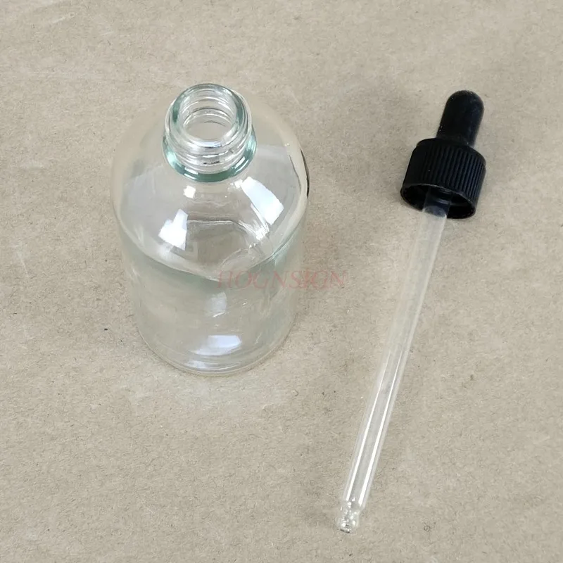 투명 스크류 탑 유리 스포이드 병, 밀봉 스포이드 화학 실험 장비, 에센셜 오일 병, 100ml