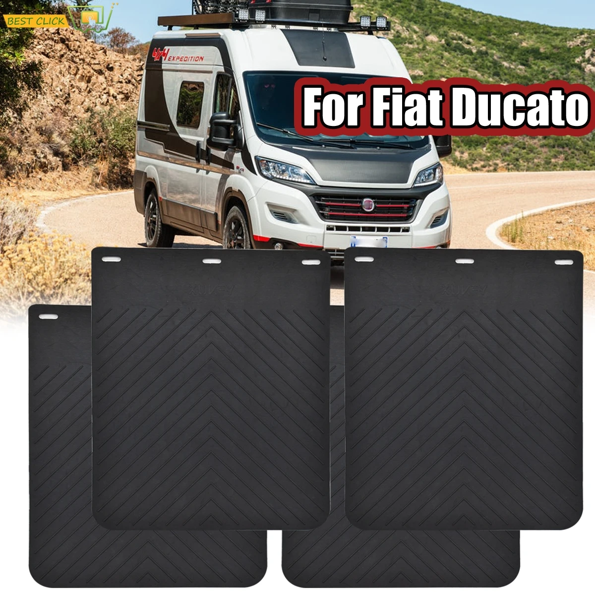 Bavettes Fiat Ducato 4 Bavettes Anti-éclaboussures Pour Fiat Ducato III - Garde-Boue Avant/Arrière - Protection Roues Accessoire Auto Fiat