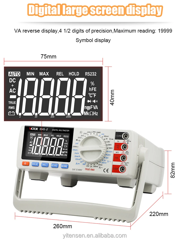 BRAND VC8045-II Bench Type True RMS DMM Digital Multimeter