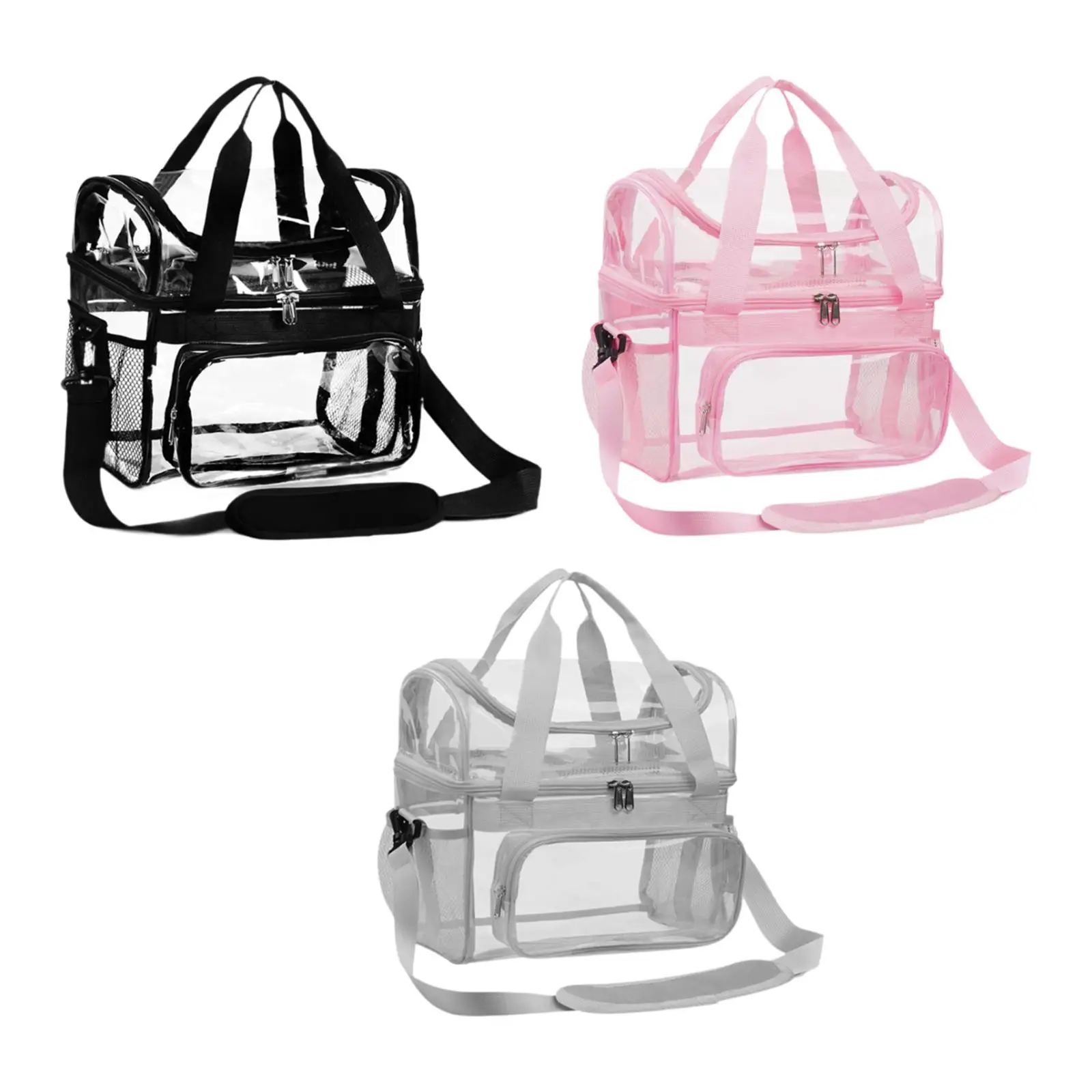

Tote Bag Lunch Box Bag PVC with Shoulder Strap Waterproof Crossbody Shoulder Bag Handheld Picnic Bag Transparent for Travel