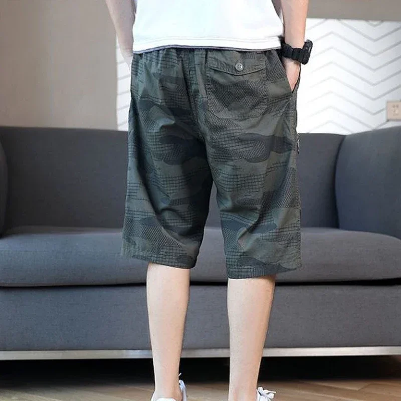 Men Camouflage Cargo Short Pants Printing Cotton Leisure Shorts Fishing Camping Hiking Tactical Bermudas Summer Beachwear XL-6XL