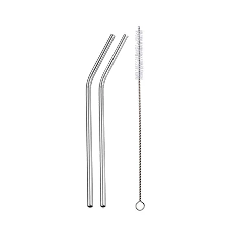 Vibrant Stainless Steel Reusable Drinking Straws with Cleaning Brush - Eco-Friendly Party & Bar Accessories