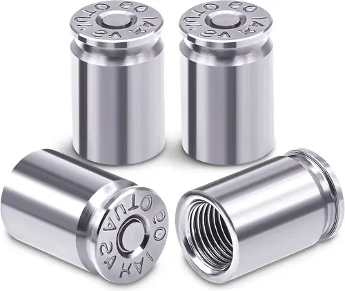 4PCS Bullet Shell Tire Valve Stem Caps, Aluminum Alloy Car Air Stem Cap for Cars, SUV, Trucks, Bikes, Motorcycles, Bicycles - Image 11