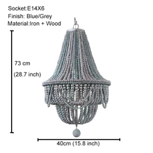  gold chandelier wooden beaded lighting fixture fringe hanging light kitchen baby kids room foyer bedroom dining room wood lamp 