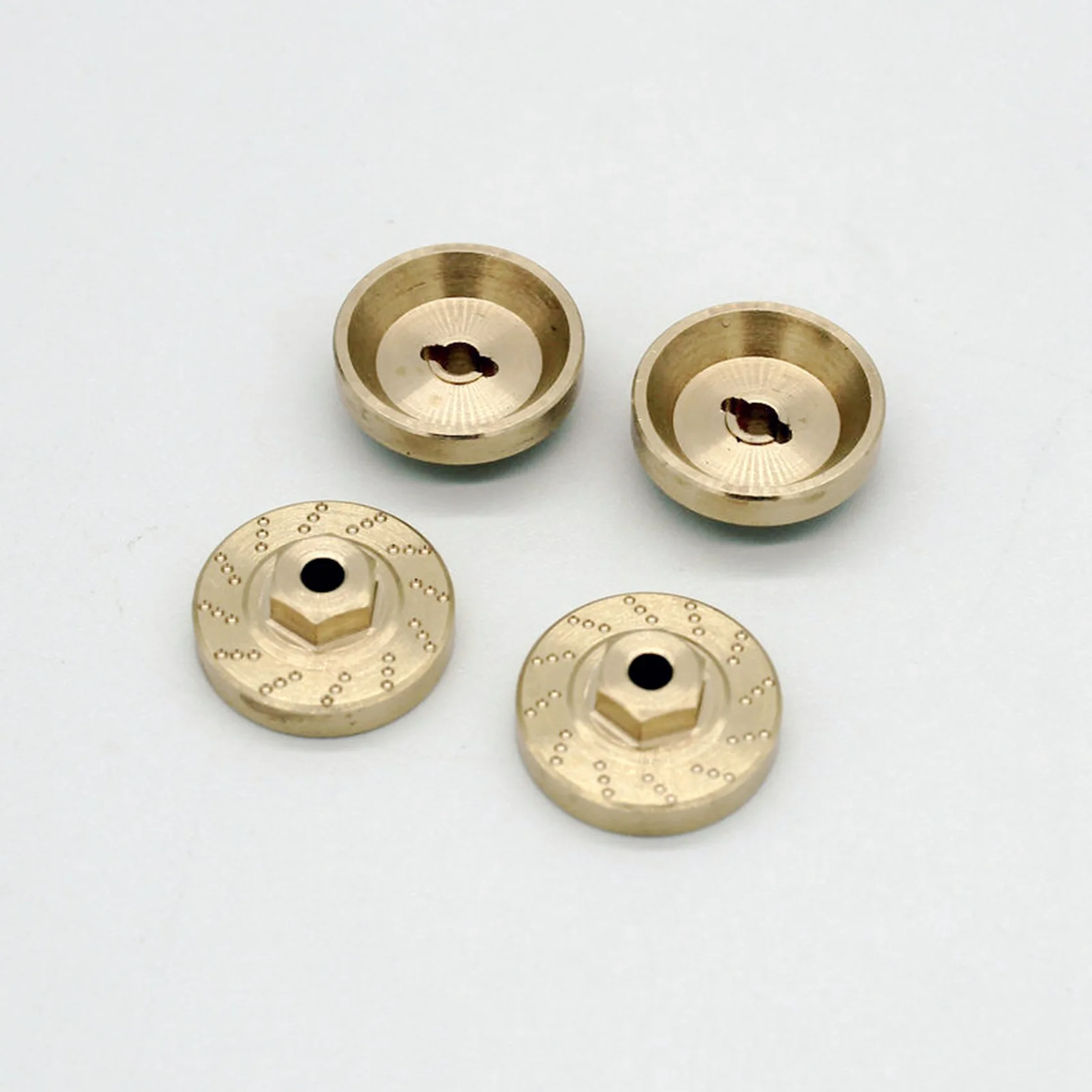8Pcs 헤비 듀티 황동 휠 육각 어댑터 밸런스 웨이트 AXIAL SCX24 90081 업그레이드 1/24 RC 크롤러 자동차 부품