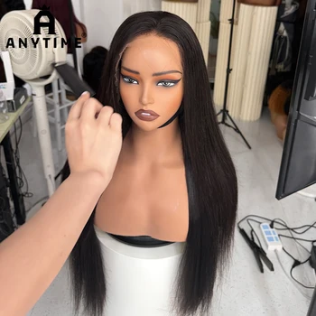 Parrucca di capelli umani lisci 16A Hair 13x4 HD Lace Frontal, densità 280%, 24-34 pollici, parrucca 100% capelli umani per donne nere