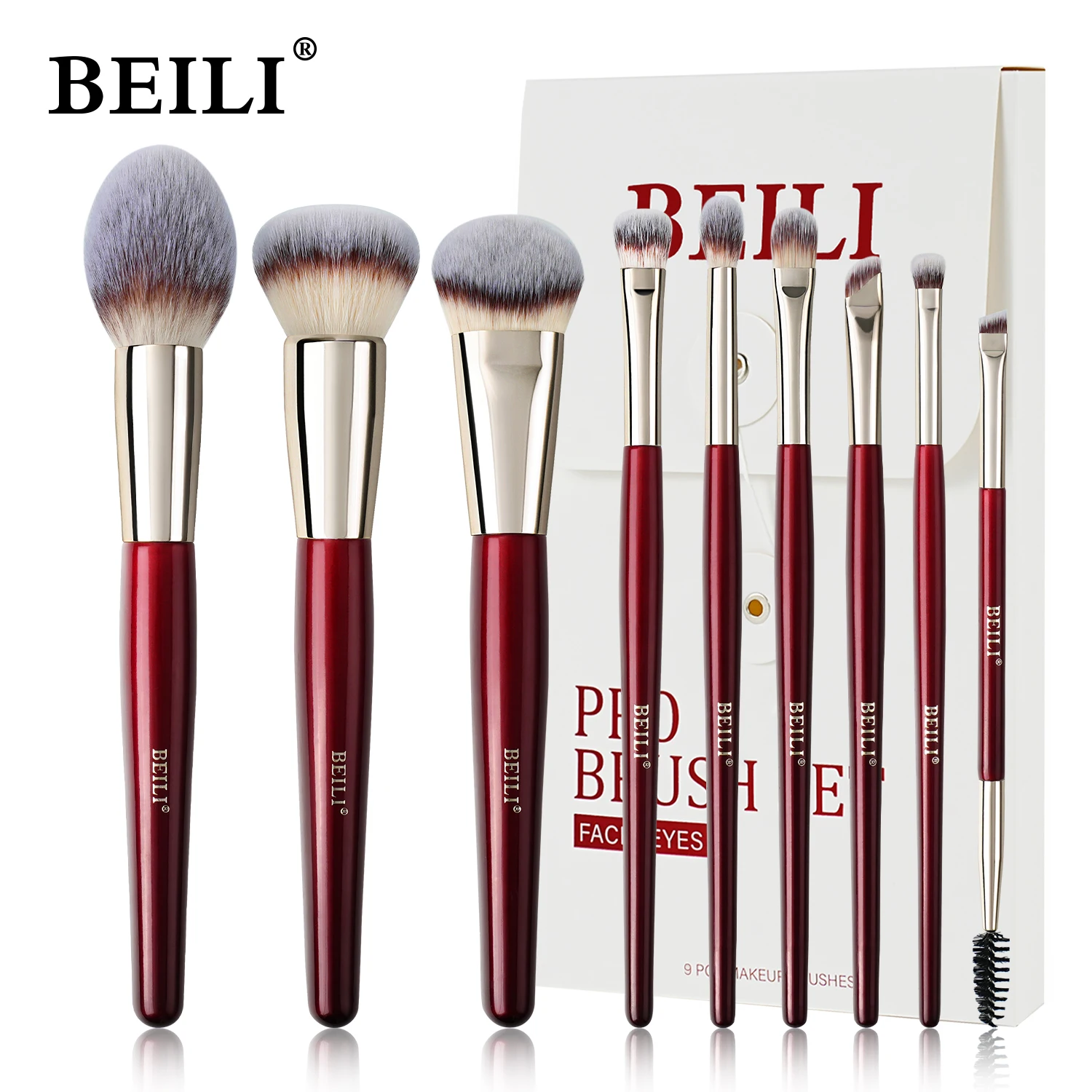 BEILI 소프트 8/9/15/30 메이크업 브러쉬 세트 프리미엄 파운데이션 컨실러 아이 섀도우 아이 라이너 Kakubi Brushes 패션 디자인 뷰티 도구