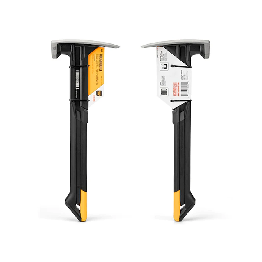 TOUGHBUILT Shock Absorbing Hammer 24 Oz Length 42.5cm Magnetic Spring Shock Absorbing Nail Hammer Crimping Tool TB-H1-1SBR-S24X 2