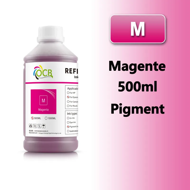 500ML T653 T6531 T6551 Pigment Ink For Epson Stylus PRO 4900 4910 Printers Bulk Waterproof Pigment Ink T655A T655B T653A T653B