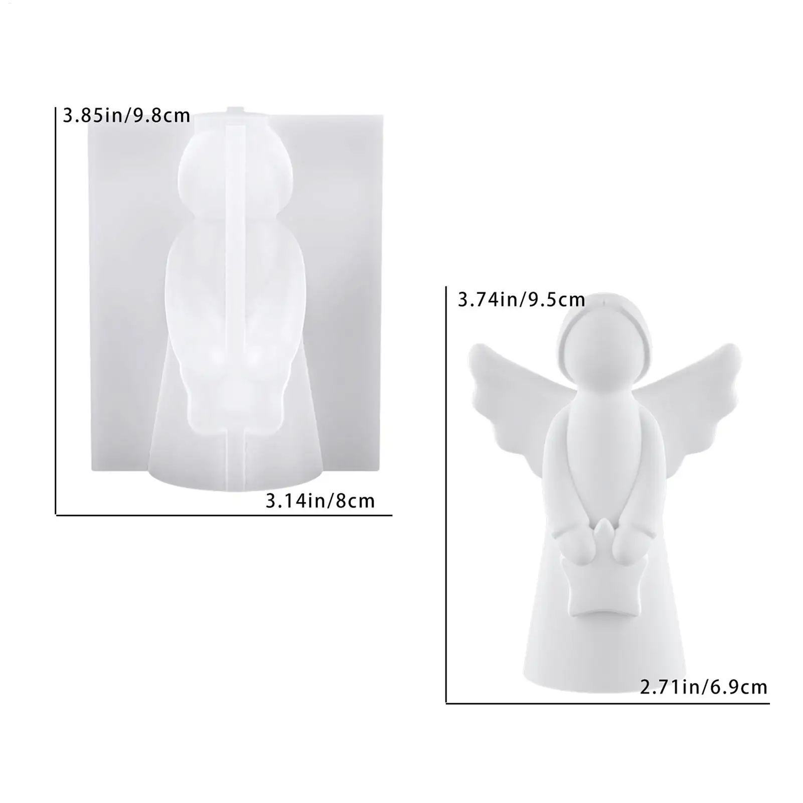 Angel Silicone Mold Silicone Casting Supplies Christmas Concrete Molds For Cement Party Planners Art Teachers Holiday