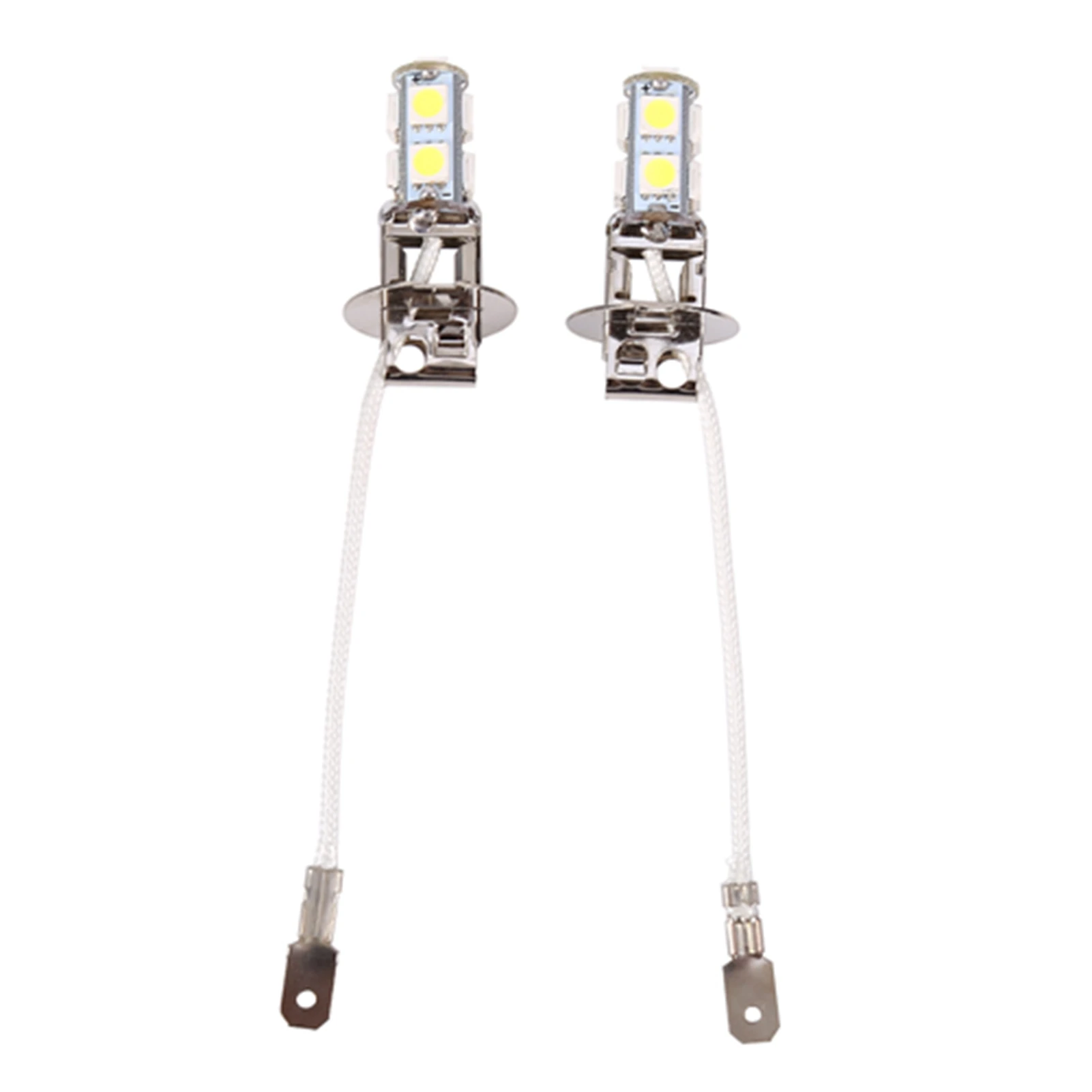 2x H3 5050 화이트 9 SMD LED DC12V 자동차 안개등 LED 전구 6500K 매우 밝음 설치가 용이 자동차 안개등 교체용