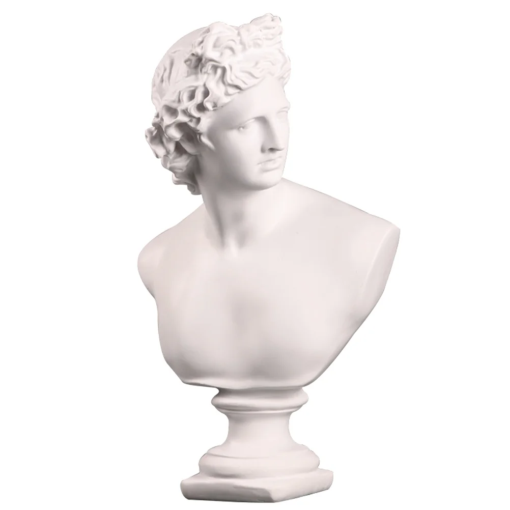 

Greek Bust Ornament Resin Office Decor Plaster Adornment Figurine Crafts Sculpture Ornaments Desktop