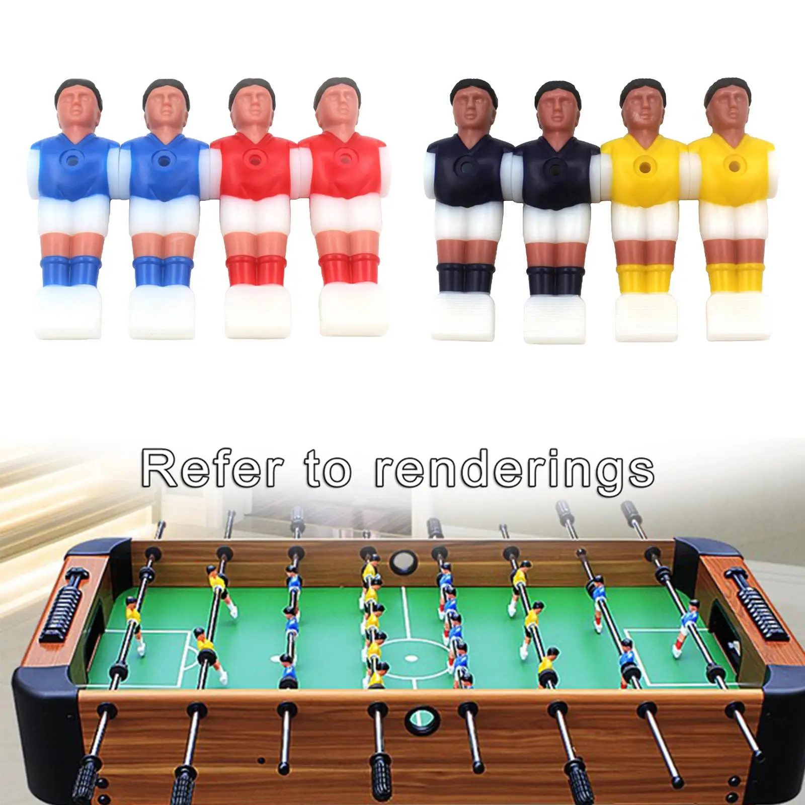 Mini Resin Foosball Men Table Top Guys Man Player Football Players Model with Ball Entertainment Accessory Game Indoor Sport