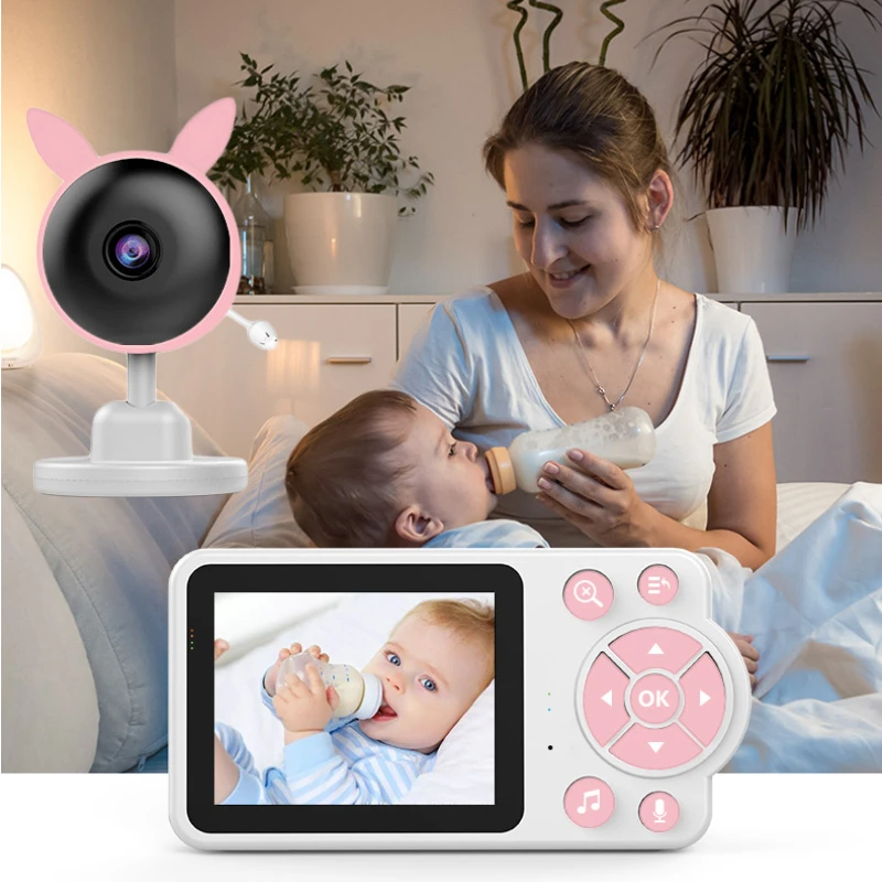 

C3-B Baby Monitor 2.8inch LCD Display Monitor Camera Lullabies Cry Detection Night Vision Temperature Monitor for Baby