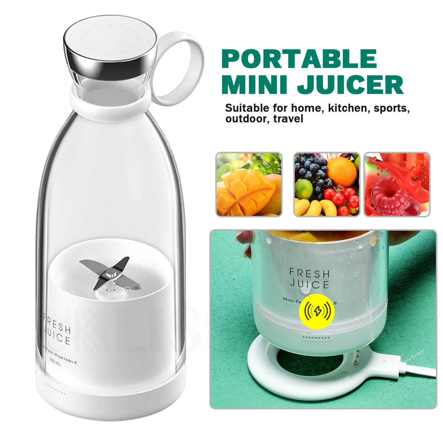 Portable Fruit Juice Blenders Summer Personal Electric Mini Bottle Home USB  6 Blades Juicer Cup Machine For Kitchen - AliExpress