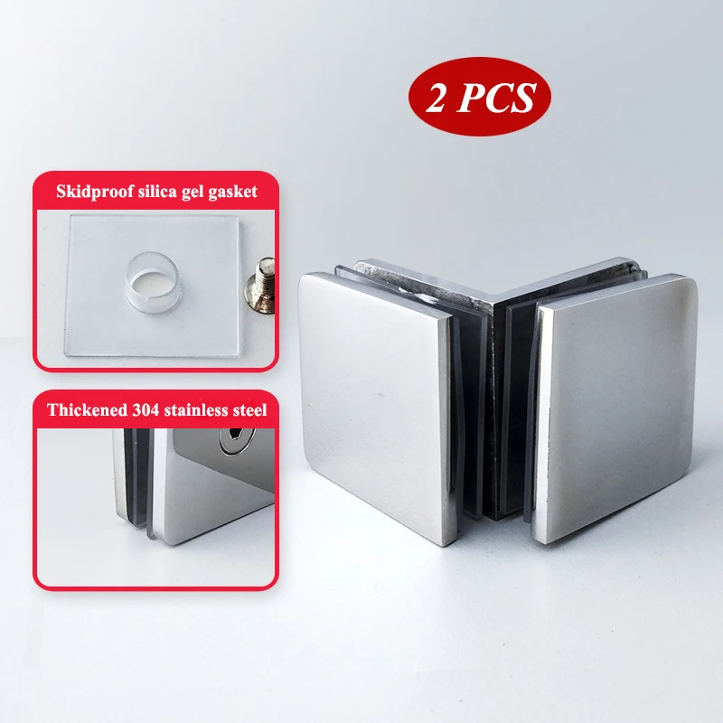 Fundição de Vidro de 304 para Conector de Vidro Clipe de Vidro Braçadeira de Vidro Montagem de Ferragens de Sala de Chuveiro Pcs Aço Inoxidável