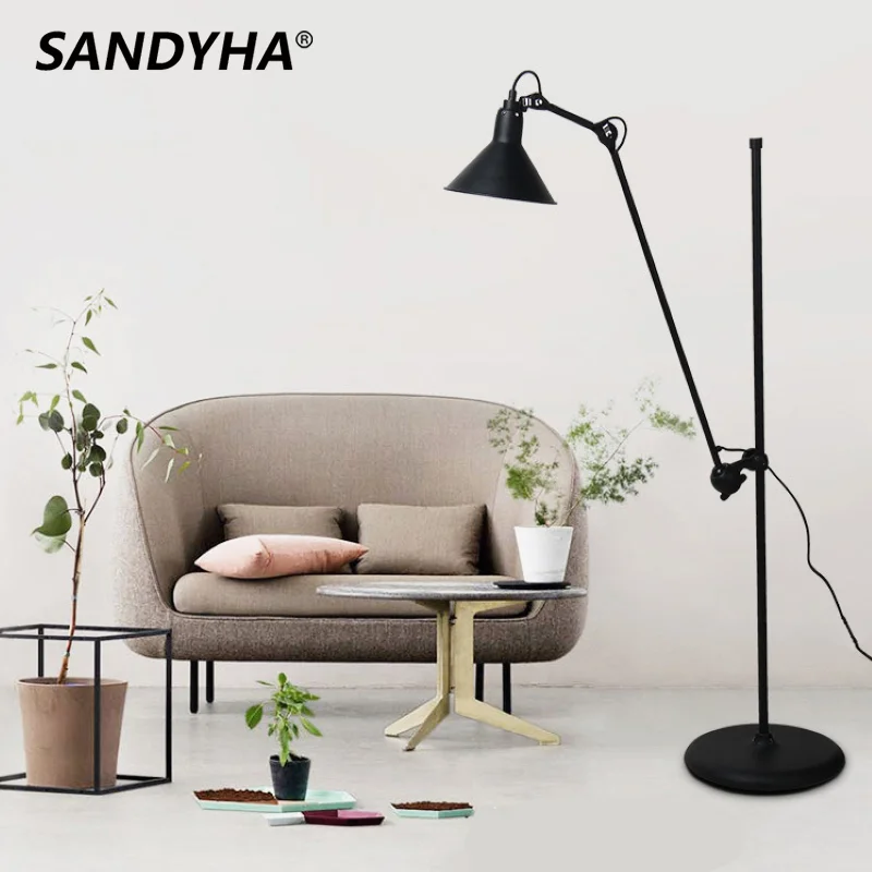 

SANDYHA Floor Lamp Up And Down Adjustable Foldable Rotatable Table Standing lamps Led Light for Living Room Lampara De Pie Salon