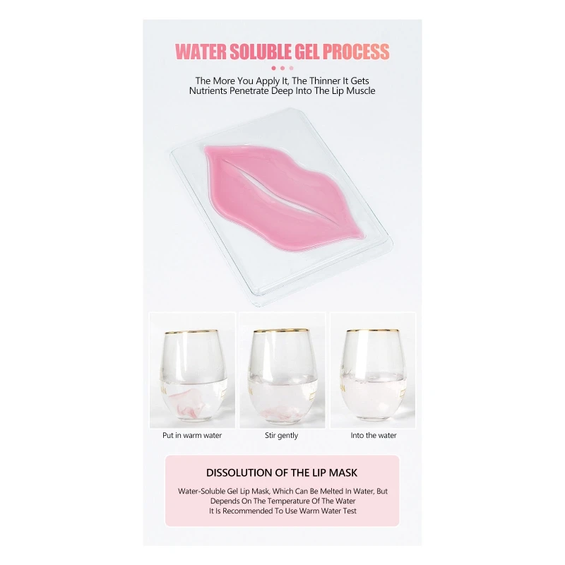 10Pcs Moisturizing Lip Mask Dry Lips Lip Care Remove Dead Skin Anti-Wrinkle Sleep Mask Reduces Lines