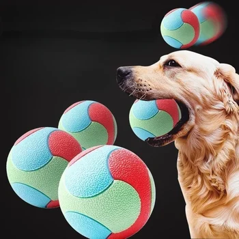 Palla interattiva per cani da compagnia Giocattolo da addestramento Gioco da masticare Giocattoli da morso Palline per cani in gomma solida Forniture per animali domestici