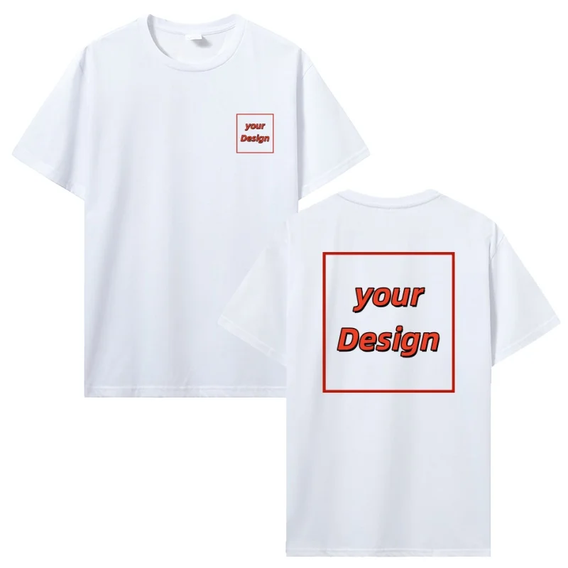 T-shirt personnalisé imprimé personnalisé T-shirt hommes femmes hauts personnalisés t-shirts bricolage votre Photo ou Logo coton T-shirt hommes vêtements