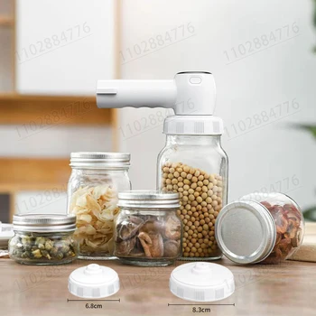 5W Multifunction Handheld Sealer Fresh Bag Vacuum Sealer Mason Jar Vacuum Sealer Reusable Vacuum Food Storage Zipper Bag Set 1